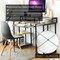 Costway 47'' Computer Desk Writing Study Table w/ Keyboard Tray & Monitor Stand